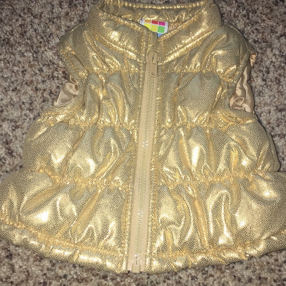 Shimmery gold baby vest